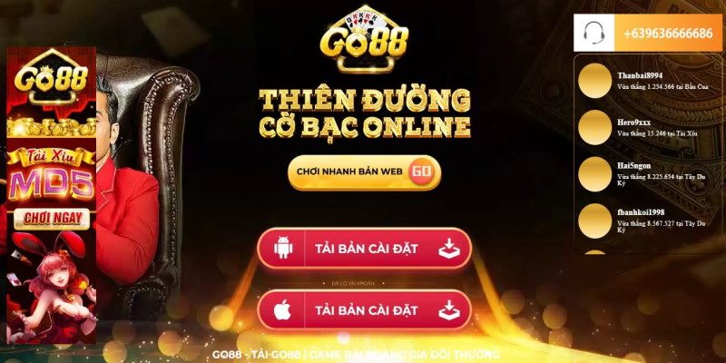 Hệ thống game Go88 Club đa dạng khiến khách chơi không muốn rời mắt