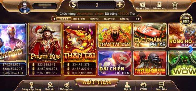 Nổ hũ thưởng lớn là siêu phẩm mà nhiều người yêu thích