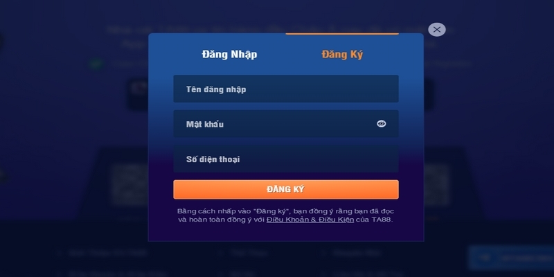 Biểu mẫu đăng ký tài khoản hội viên